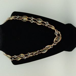 Anne Klein Gold Tone & Light Yellow Drop 42-inch Strand Adjustable Necklace.